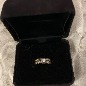 Diamond gold wedding set